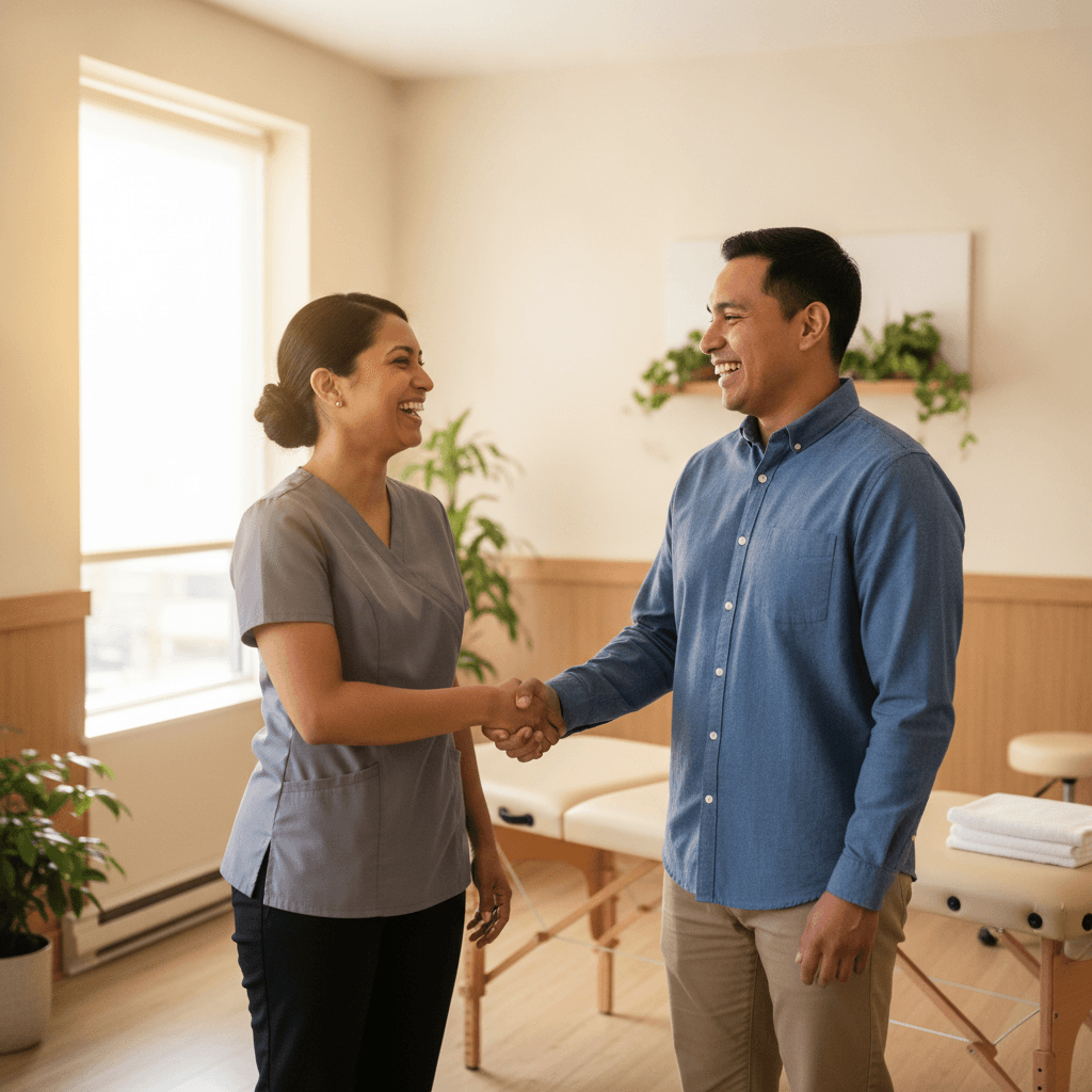 Chiropractic & Physiotherapy professional at work